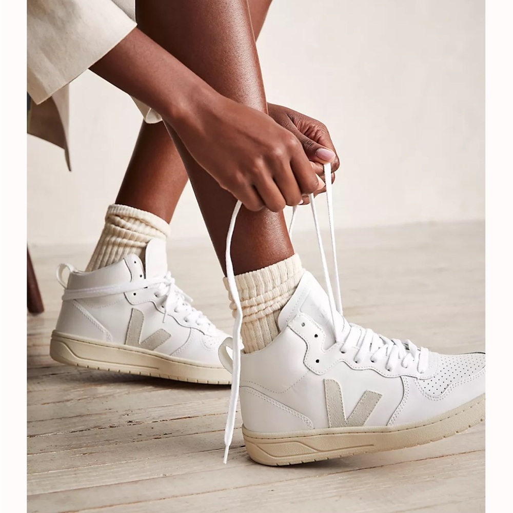 Veja V-15 High Top Sneakers